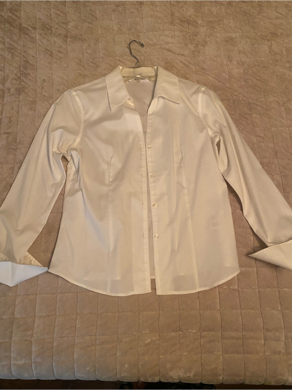 Calvin Klein White Women's Button-Front Blouse